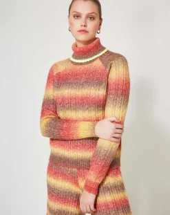 Outlet Manoush Pull Arc-en-ciel kaki