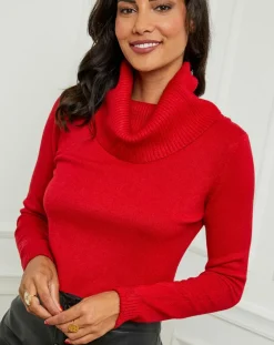Femme Soft Cashmere Pull Ava rouge