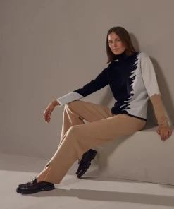 Sale Rodier Pull Azalée, jacquard, col roulé noir