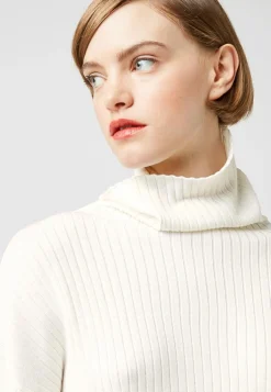Femme Rodier Pull Azalée large col Roulé blanc écru