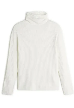 Femme Rodier Pull Azalée large col Roulé blanc écru
