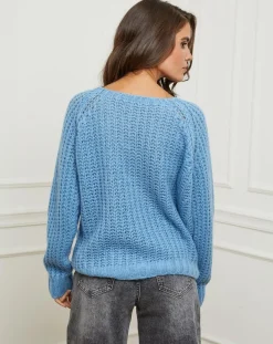 New L'Armoire de Suzette Pull Camille bleu