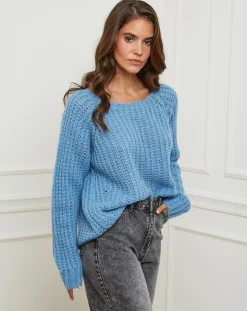 New L'Armoire de Suzette Pull Camille bleu