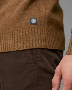 Homme Marc O'Polo Pull Camionneur en Laine & Coton mélangés marron