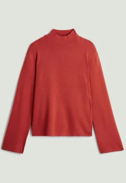 Femme Rodier Pull Camélia col montant orange rouille