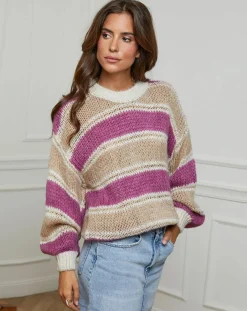 Femme L'Armoire de Suzette Pull Charlotte rose