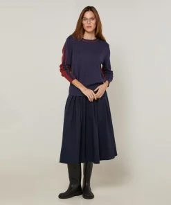 Hot Rodier Pull Christelle 100% Laine mélangée bleu denim