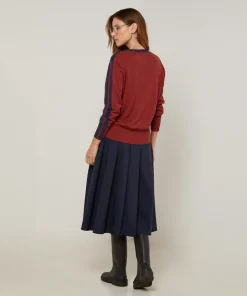 Hot Rodier Pull Christelle 100% Laine mélangée bleu denim