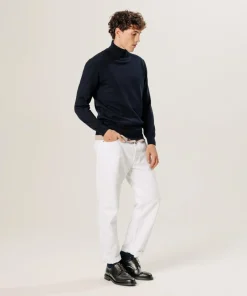 Discount Rodier Pull Clément 100% laine col rond bleu nuit