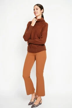 Clearance Assuili Pull col boule marron