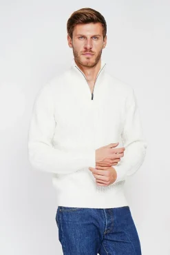 Homme C&Jo Pull col camionneur naturel