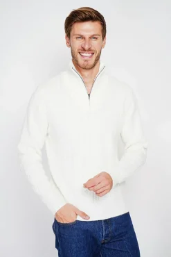 Homme C&Jo Pull col camionneur naturel