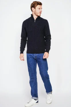 Homme C&Jo Pull col camionneur noir