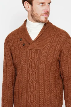 Discount C&Jo Pull col chale marron