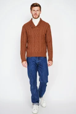 Discount C&Jo Pull col chale marron