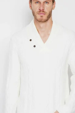 Best C&Jo Pull col châle naturel