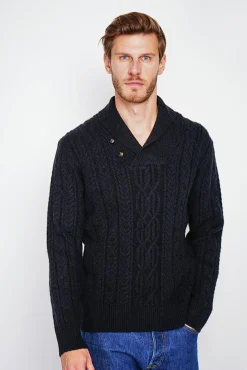 Sale C&Jo Pull col châle noir