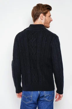 Sale C&Jo Pull col châle noir