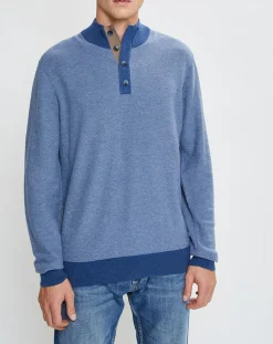 Hackett London Pull col montant Armur bleu moyen
