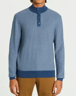 Hackett London Pull col montant Armur bleu moyen