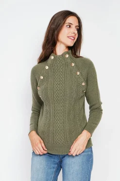 C&Jo Pull col montant kaki