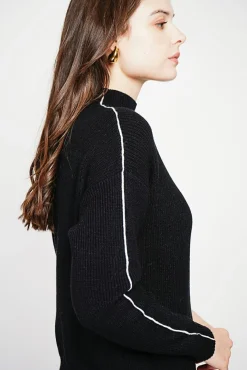 Clearance C&Jo Pull col montant noir