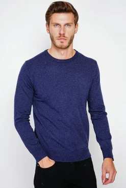 New C&Jo Pull col ras de cou bleu nuit