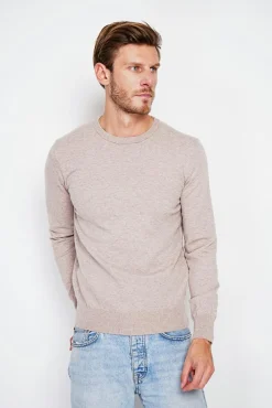 Homme C&Jo Pull col ras de cou desert