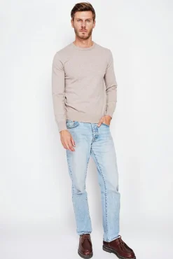 Homme C&Jo Pull col ras de cou desert