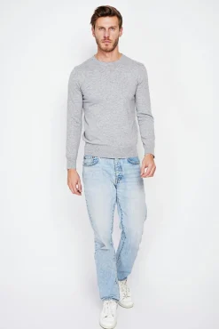 Online C&Jo Pull col ras de cou flanelle