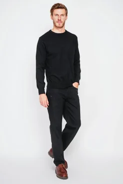 Homme C&Jo Pull col ras de cou noir