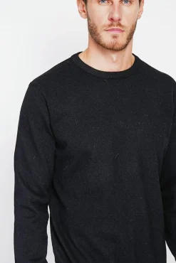 Homme C&Jo Pull col ras de cou noir