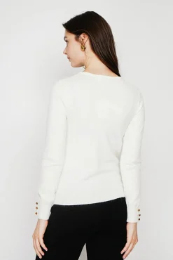 Femme C&Jo Pull col rond classique naturel