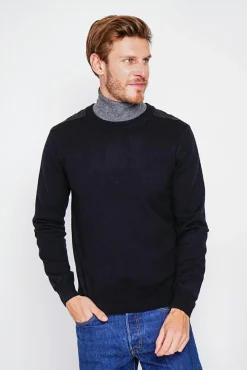 Homme C&Jo Pull col rond noir