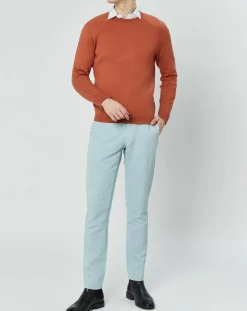 Hot Hackett London Pull col rond terracota