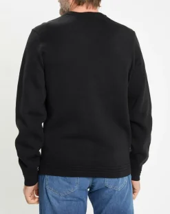 New Hackett London Pull col rond uni noir
