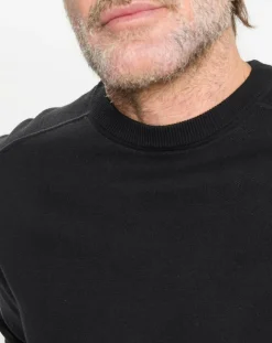 New Hackett London Pull col rond uni noir