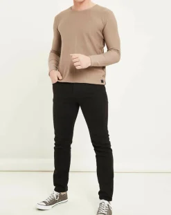 Homme Replay Pull col rond Wash beige