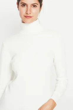 Discount Assuili Pull col roulé classique naturel