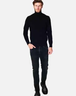 Best C&Jo Pull Col Roulé en Cachemire mélangé Pierre noir