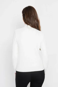 New Assuili Pull col roulé fourré naturel