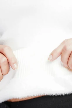 New Assuili Pull col roulé fourré naturel