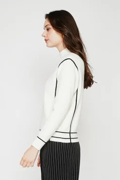 Clearance C&Jo Pull col roulé montant naturel