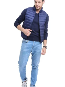 Homme C&Jo Pull col V bleu nuit