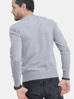 Homme C&Jo Pull col V flanelle