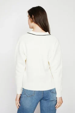 Femme C&Jo Pull col V naturel