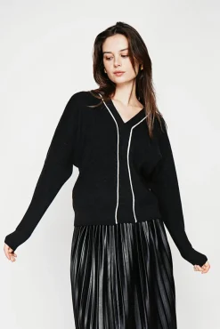 Femme C&Jo Pull col V noir