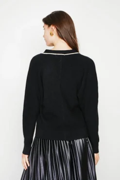 Femme C&Jo Pull col V noir