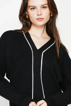 Femme C&Jo Pull col V noir