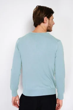 Homme C&Jo Pull col V turquoise